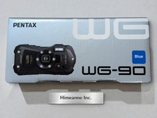 RICOH Pentax WG-90 Blue Digital Camera Waterproof Shockproof Zoom Lens Tough