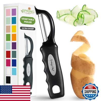 Spring Chef Premium Swivel Vegetable Peeler Soft Grip Handle And Ultra Sharp