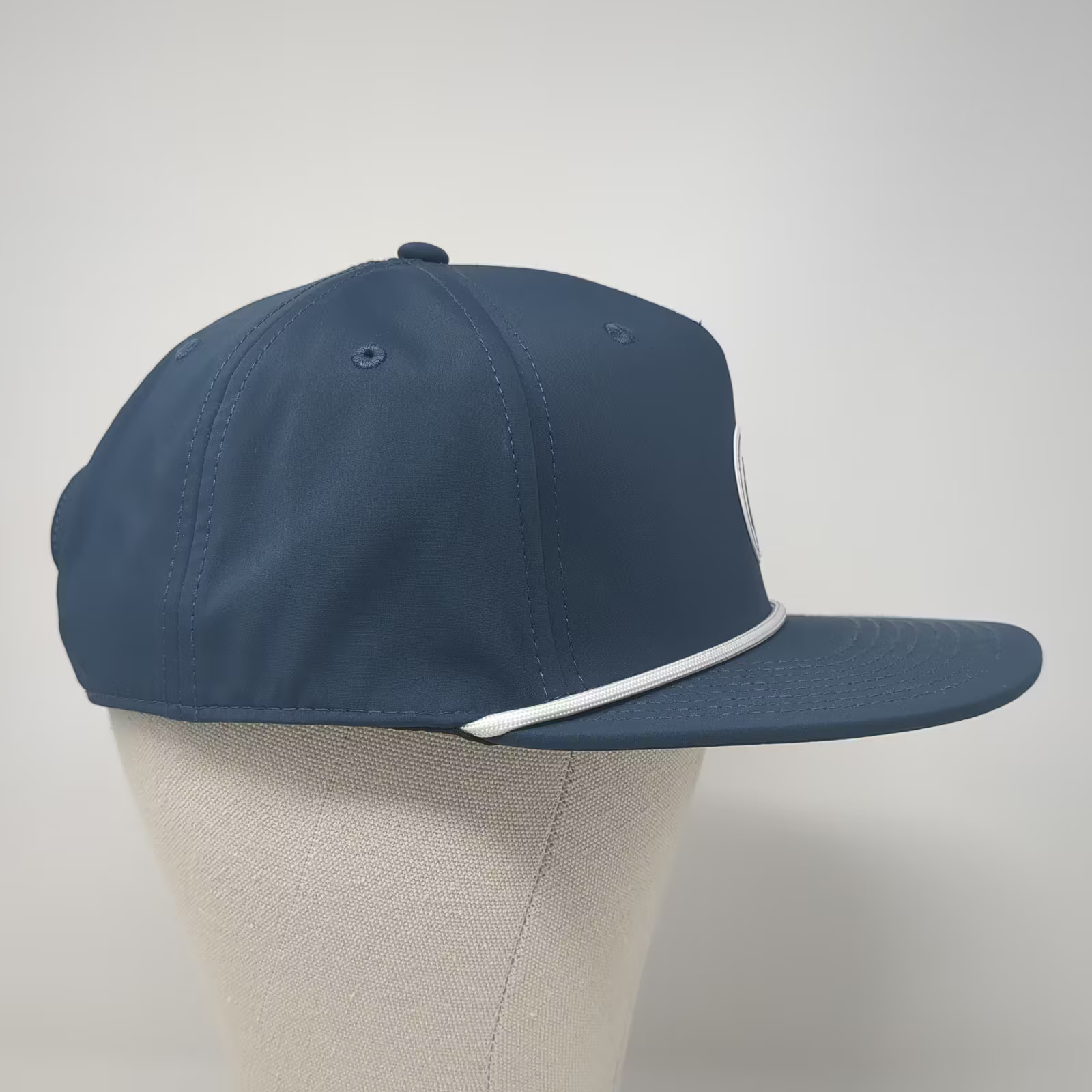 Turtleson 5 Panel Performance Hat Blue White Rope… - image 5
