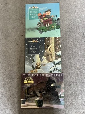 Percy s bumpy ride, one snowy night & the polar express picture books x3 bundle 