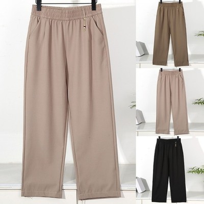 Damen Hose Übergrößen Ready Office Stretch Bund Knöchellang