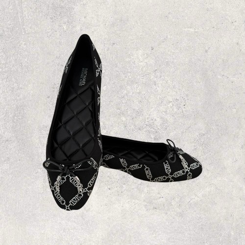 Michael Kors MK Schuhe Ballerina Nori Flex Flat Schwarz Silber Größe 38 39 NEU - Bild 1 von 12