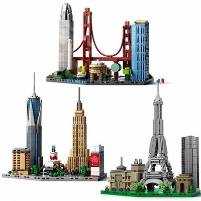 Building Block Set 1648PCS Architecture Skyline Paris NYC San Francisco USVillGO