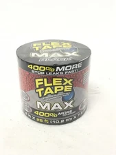 NEW Flex Tape SUPER STRONG WATERPROOF TAPE, 4"x25',4 in x 25 Feet, BLACK,QTY
