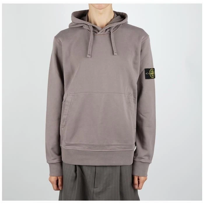 Felpa Stone Island in cotone con cappuccio e toppa 801564151 V0092 118786281