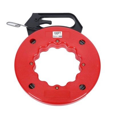 Fish Tape Hand Wire Puller Steel 100FT 1/8''3 mm Width Fishtape, Electrician R...