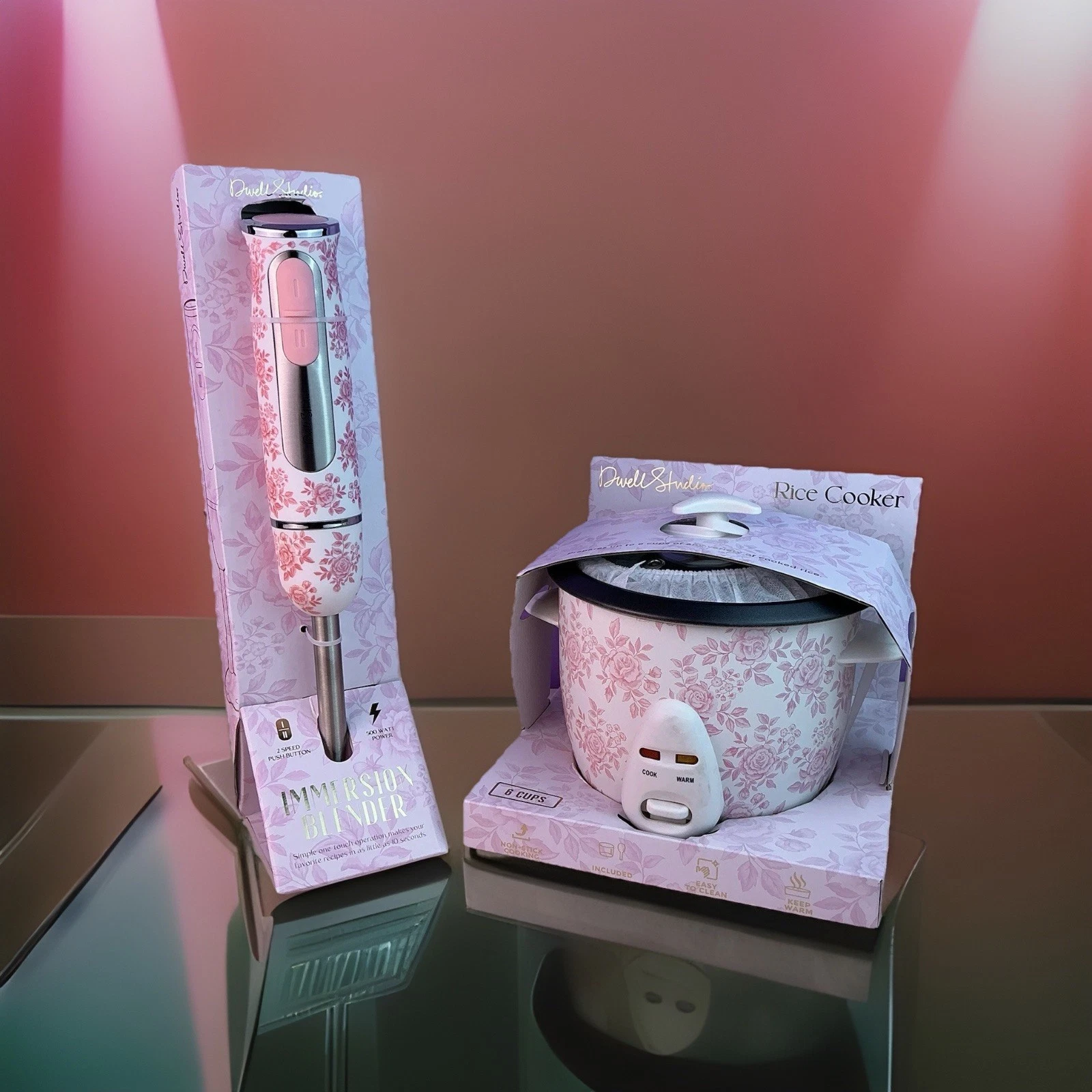NEW Dwell Studios Combo Rice Cooker & Immersion Blender PINK ROSE Pattern*NEW*
Opens in a new window