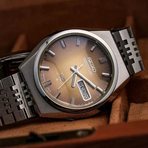 SEIKO 5 ACTUS SS 23 JEWELS AUTOMATIC REF. 6106-8760 SERVICED VINTAGE MEN WATCH