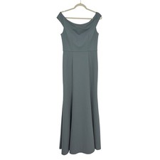 Jenny Yoo Collection Women 10 Blue Off Shoulder Mermaid Maxi Dress Evening Gown