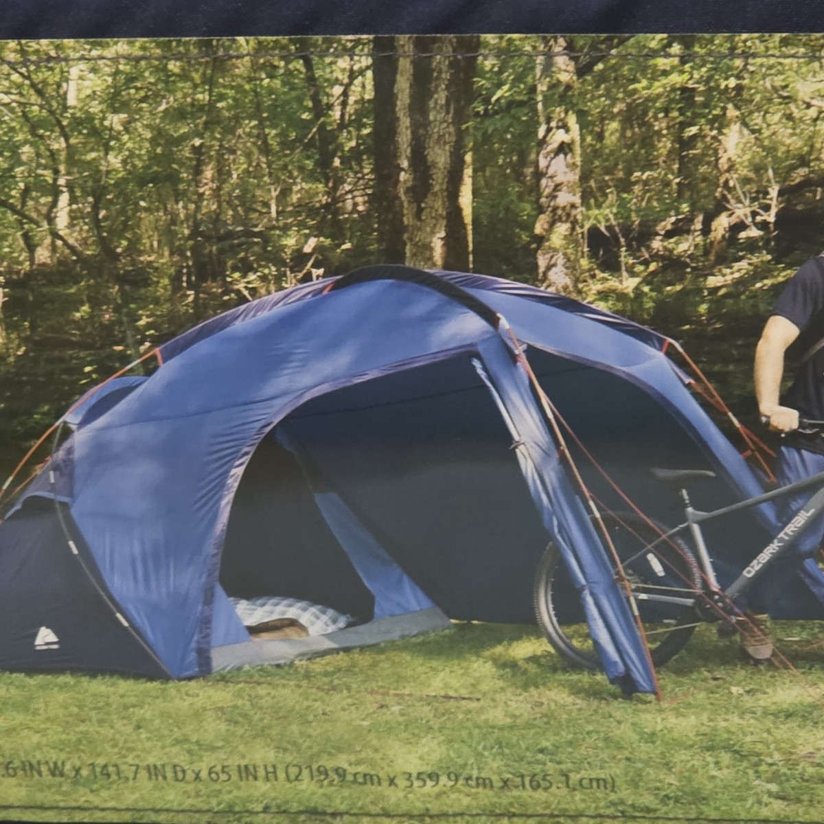 Ozark Trail 2 Person Tent with Oversized Vestibule, Blue - Brand