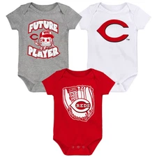 Newborn & Infant Heather Gray/Red/White Cincinnati Reds Minor League Player