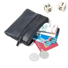 Small Coin Purse Wallet Zipper Change Bag Leather Key Holder Men Women Kids New