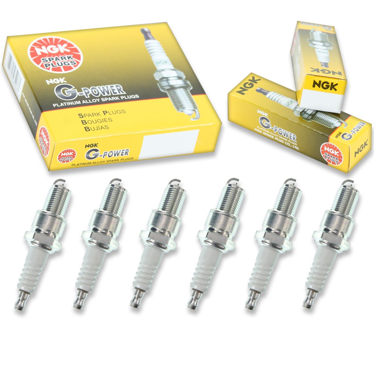 6 pcs NGK G-Power Spark Plugs for 1978-1981 Mercedes-Benz 280CE 2.8L L6 - oy