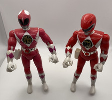 Vintage 1983 Mighty Morphin 8” Power Rangers Action Figures - Pink & Red