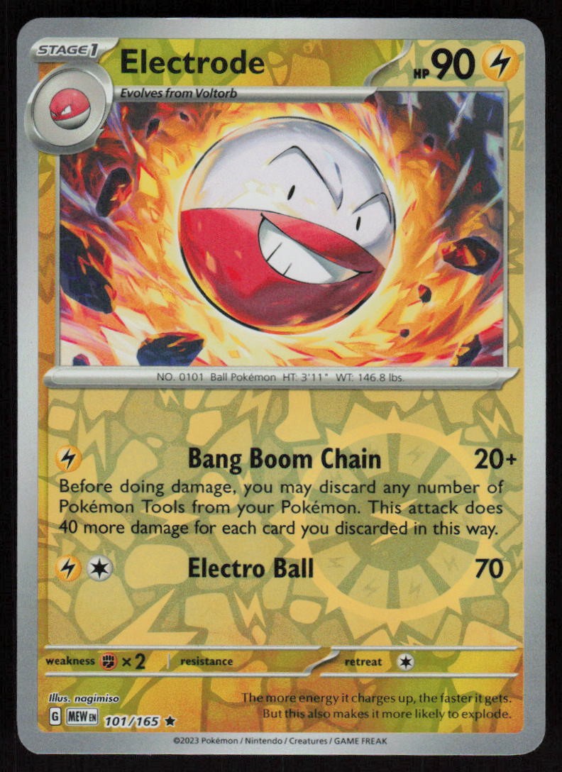 Electrode 101/165 Reverse Holo: Scarlet & Violet 151 Pokemon TCG Near Mint
