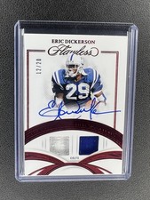 ERIC DICKERSON 2025 FLAWLESS GAME-USED PATCH RUBY COLTS AUTO /20