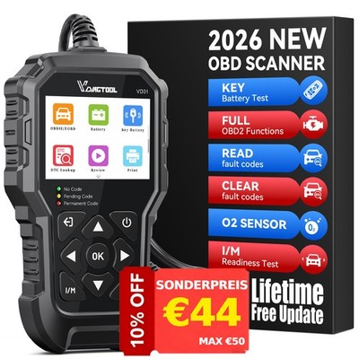 2026 VDIAGTOOL VD31 OBD2-Scanner Autoschlüssel-Batterietester kostenlose Updates