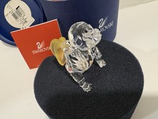Statuina cristallo Swarovski giovane gorilla con banane gialle nuova con scatola + certificato di autenticità completa