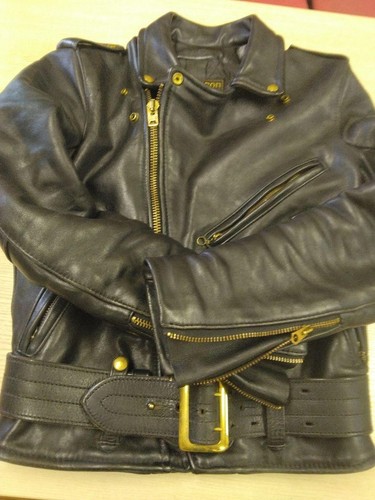 Chaqueta Vanson C2 Doble Jinete Piel de Caballo Garra Cremallera Negra Talla 34 Usada Ex+ Auténtica JP - Imagen 15 de 24