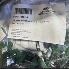 (QTY 10) ConcealFab PSHS-1319-10 PIM Shield Hybrid Snap-In 13 to 19 mm (1/2")
