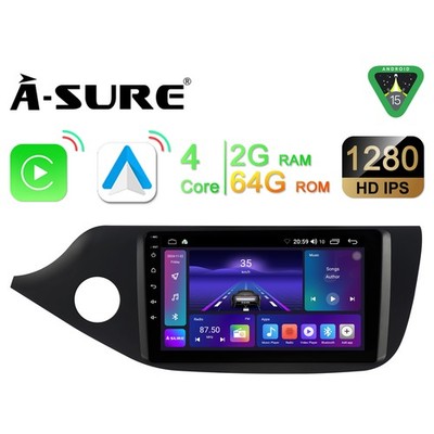 Für KIA Cee'D JD 2012-2017 Android 14 Autoradio  2+64GB CarPlay Navi GPS DSP FM