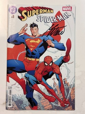 Superman Spider-Man #1 DC Marvel 2026 Key 50th Anniv Signed Mark Waid Select NM