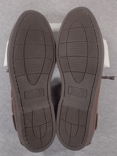 Scarpe da barca Chaps in pelle uomo 10 M marrone 96-30406 - Foto 10 di 15