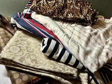 Large Fabric Lot Assorted Fabrics Sizes Upholstery Cotton 7lbs Remnants Craft