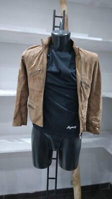 Jacke Grifoni Junge aus Echtem Leder Hellbraun Gr. 44 (Junge) PG054LZ