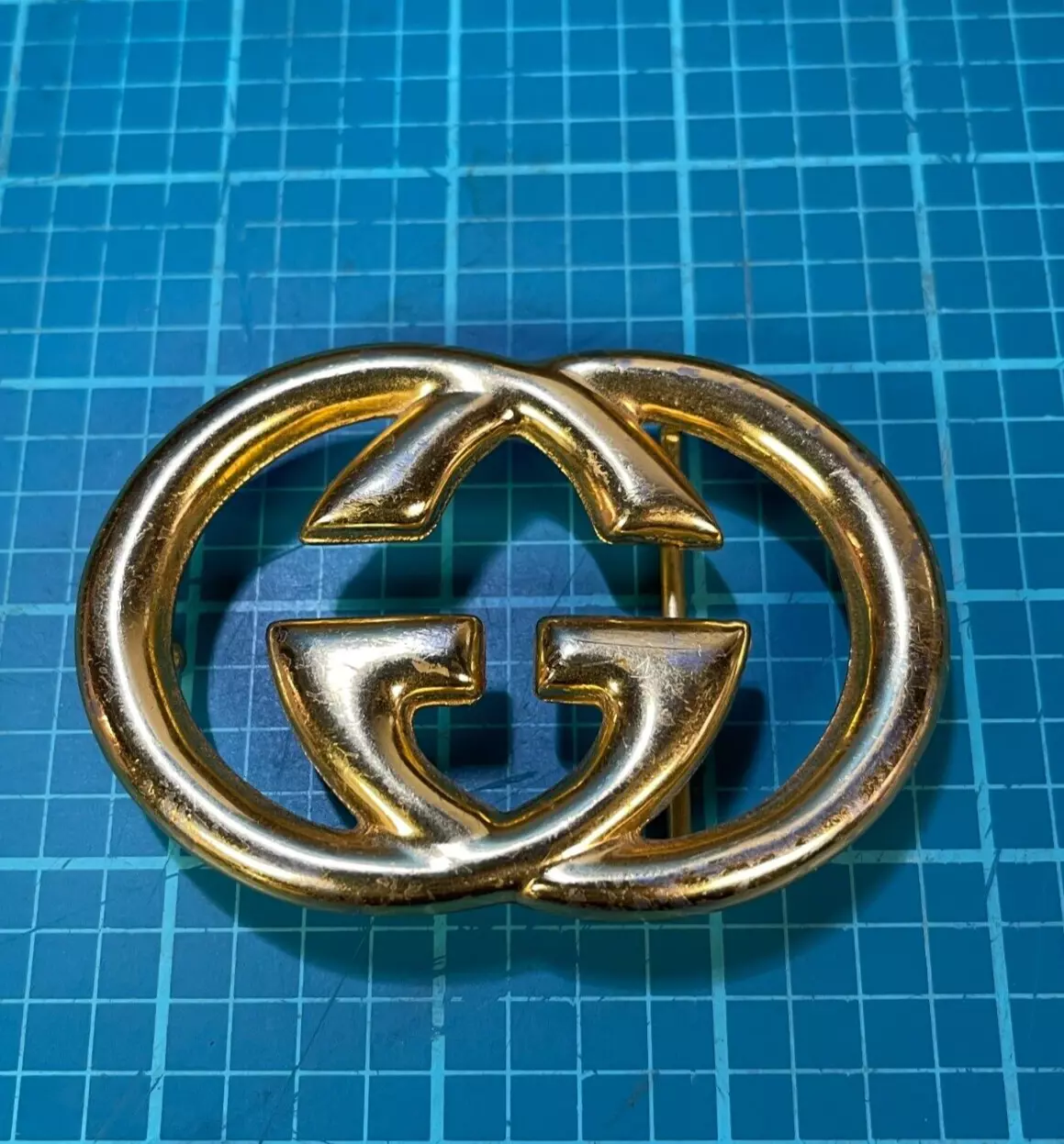 Véritable boucle de ceinture Gucci vintage années 70