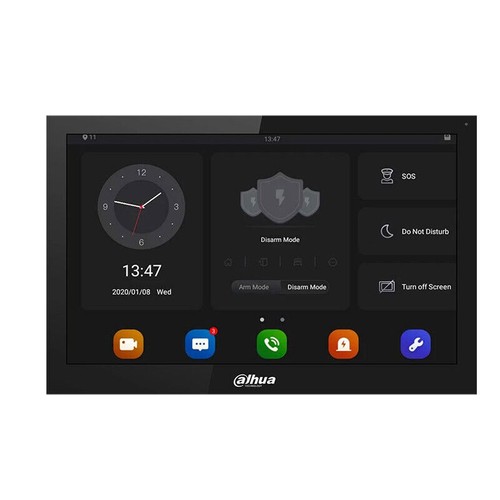 Dahua VTH5341G-W Android 10" Touch-Screen Indoor Monitor IP Video Intercom WiFi - Afbeelding 8 van 14