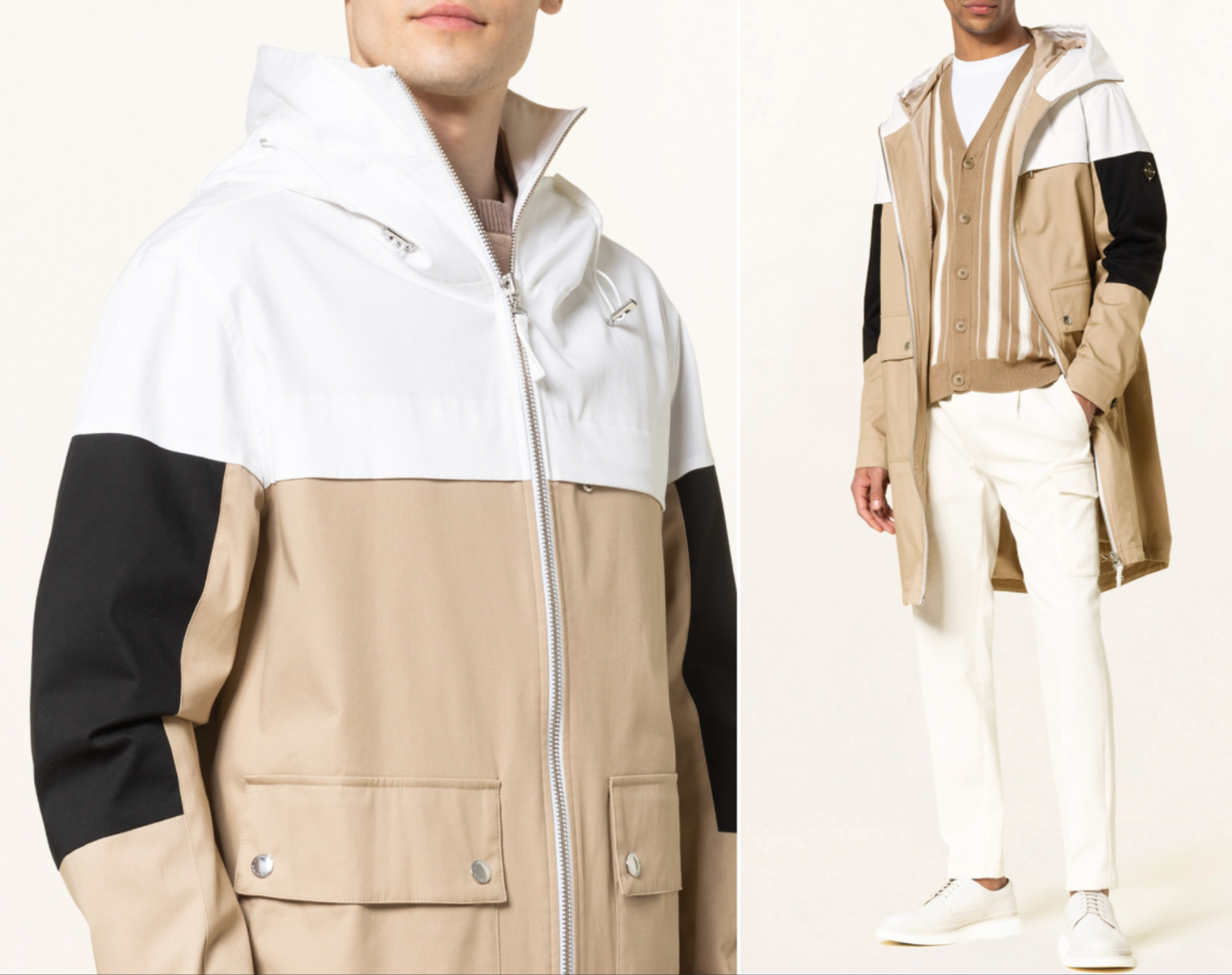 J.Lindeberg Primo Parka Hooded Coat Trench City Caban Jacket New M
