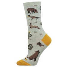 Socksmith Women's Crew Socks Feeling Deserted Desert Animals Novelty Footwear