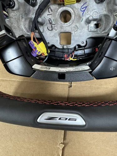 2023 Chevrolet Corvette Z06 Steering Wheel Black Leather W/Heat OEM NEW 85521368 - Picture 4 of 8