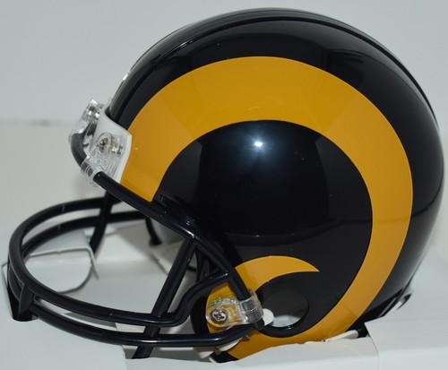ERIC DICKERSON AUTOGRAPHED VSR4 MINI HELMET LOS ANGELES RAMS HOF 1999 JSA - Picture 5 of 7