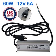12V 5A 60W AC to DC Power Supply Adapter Transformer for LED Light Strip Driver