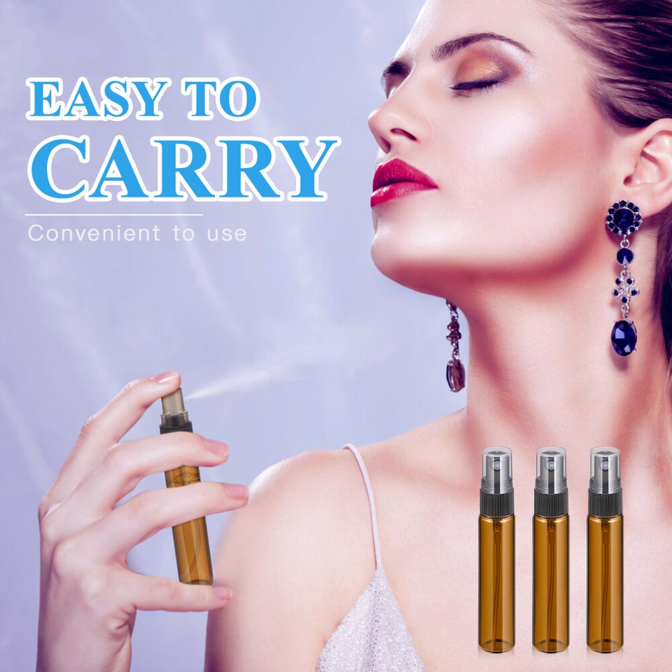 10 Pcs Spray Bottle Glass Perfume Bottle Empty Perfume Container Travel