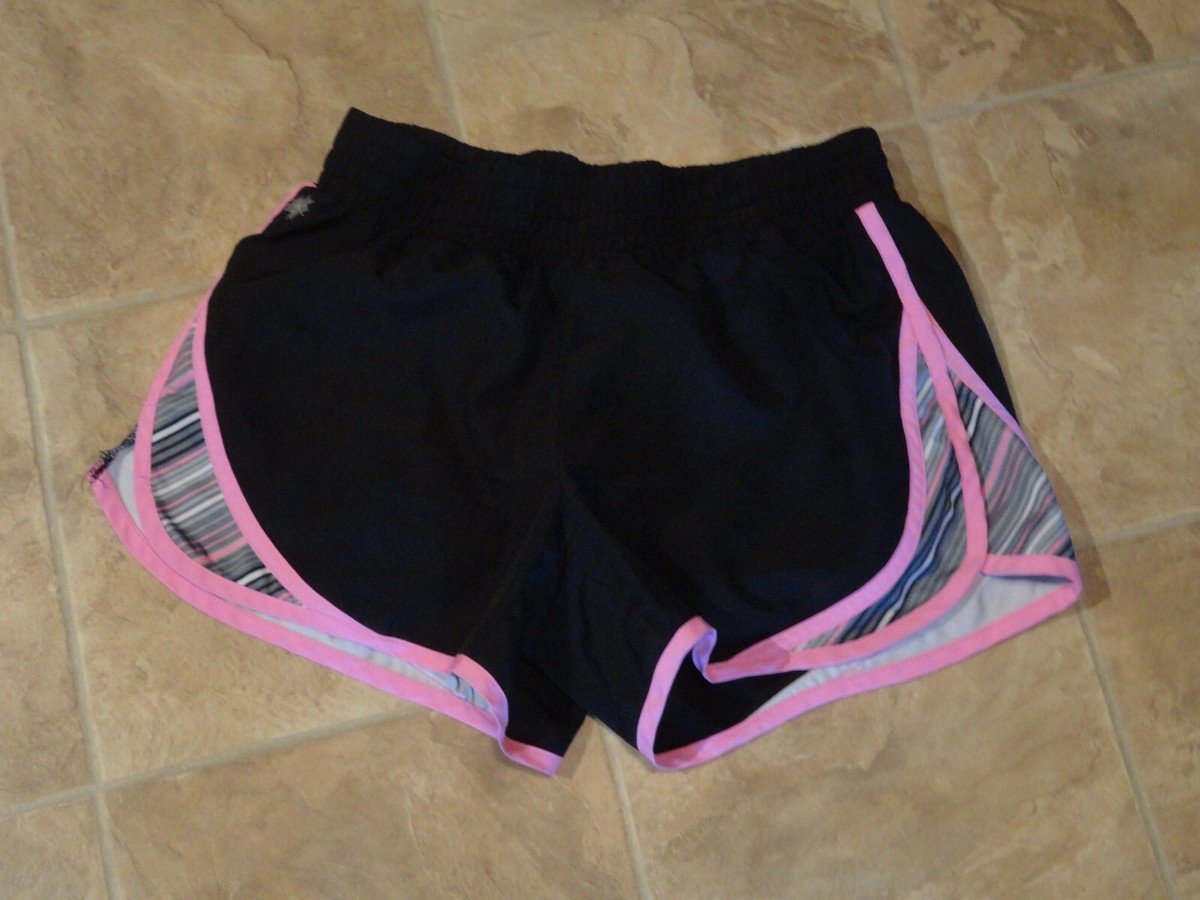 Women's Tek Gear Black/Pink Athletic Running Shorts Size XS | eBay