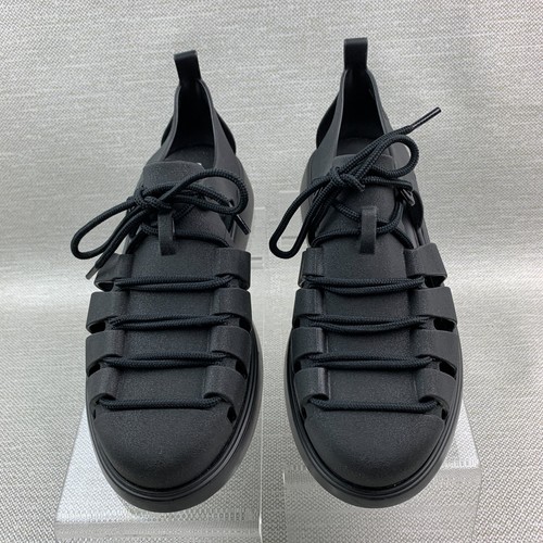 Melissa Sandals Black Round Toe Lace Up Cut Outs Size EU39/US8 NEW - Picture 5 of 10