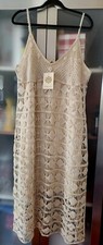 Rebellion Plus Size 3X Crochet Cream Midi Dress Dress 51''long