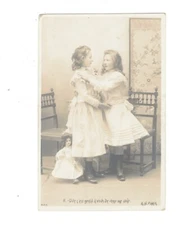 SD2029 VINTAGE TOYS  VICTORIAN LITTLE GIRLS  & AND VINTAGE DOLL REAL PHOTO P.C