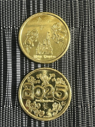 WALT DISNEY WORLD 2025 & 2024 GOLD/BRONZE COINS MEDALLIONS MICKEY MINNIE - Picture 98 of 120