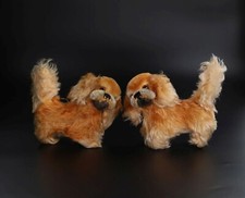 Vintage 2 x Steiff Peky Pekinese - Mohair 4'' Joint no tag and no button