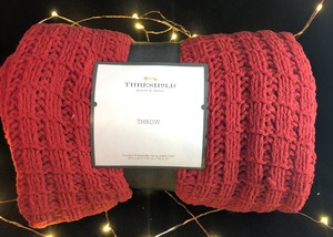 threshold throw blanket knit