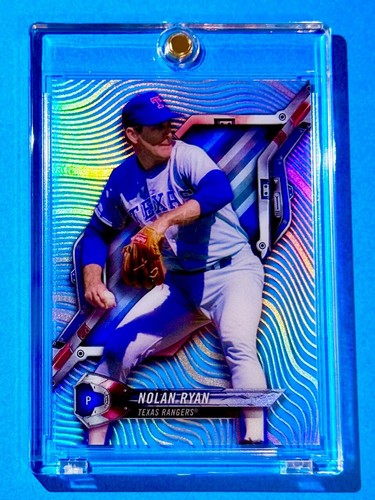 Nolan Ryan RARE ACETATE SPIRAL VORTEX REFRACTOR TEXAS RANGERS INVESTMENT CARD - Picture 6 of 8