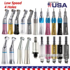 NSK Style Dental Slow Low Speed Handpiece Straight Contra Angle Air Motor 2/4H A