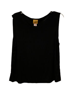 Ruby Rd Tank Tops Ruby Rd Size XL Slinky Sleeveless Black Nylon Spandex Tank Top | eBay