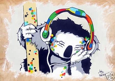 Koala Tracks Art Painting street print pop  Andy Baker Australia Huge 