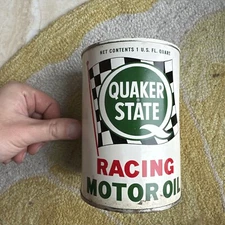 QUAKER STATE RACING MOTOR OIL 1 QUART CAN FULL NEW OLD STOCK