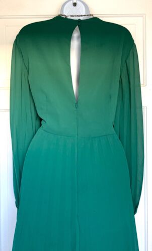ASOS bestickt Blumen Midi Plissee Anlass Party Kleid Größe 24 - Bild 8 von 8